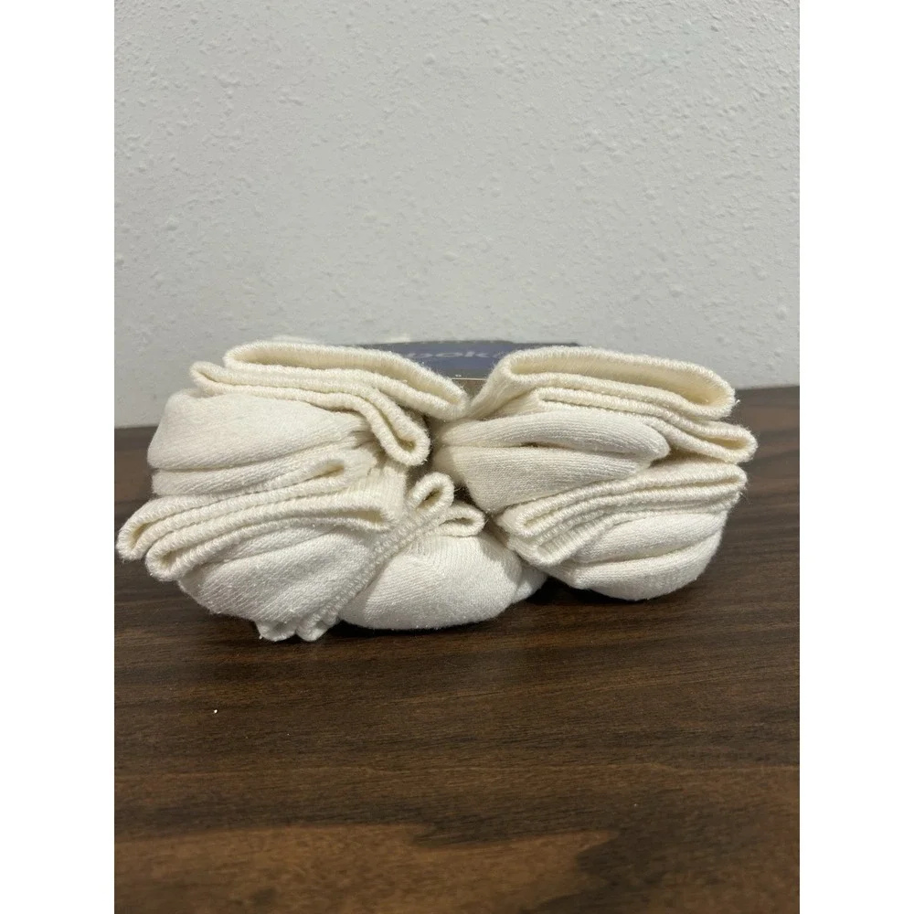 Reebok Vintage Crew Socks NOS 2005 Ribbed White Logo Retro Athletic 5 Pair